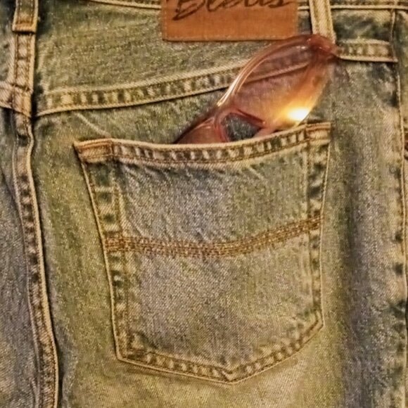 COOL Vintage Y2K Express Bleus Moda Flare Light Wash Blue Jeans Sz 9/10 Jr - Picture 2 of 16